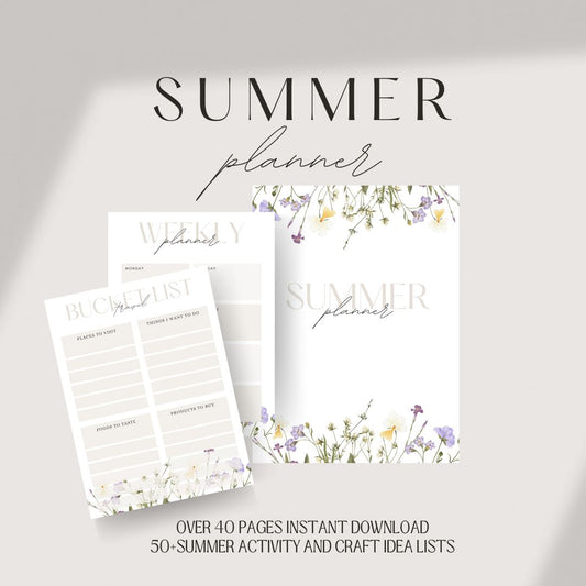 Wildflower Summer Planner | Instant Download