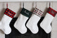 Plaid Christmas Stocking | White Boot
